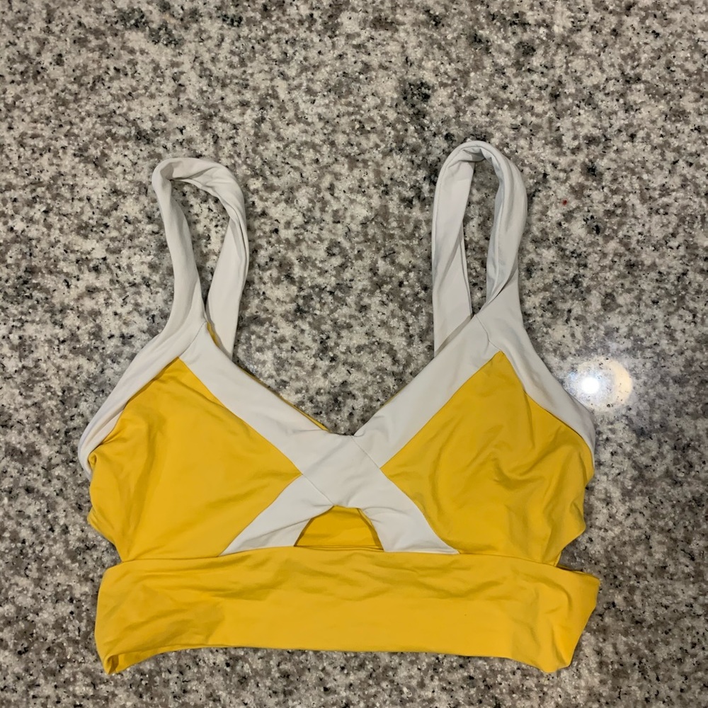 Yellow las olas bikini top